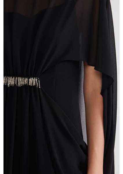 İşlemeli Transparan Abiye Elbise Siyah K2311031_001 modelleri