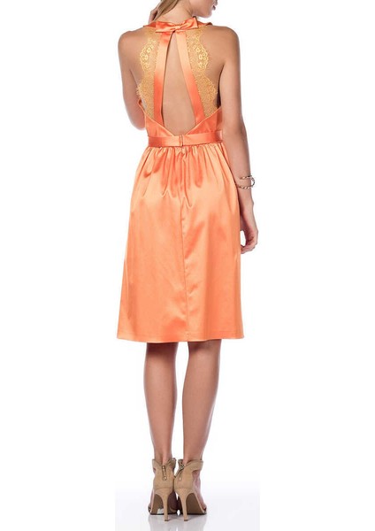 Sırt Dekolteli Elbise Oranj Y1311468_011 indirimleri