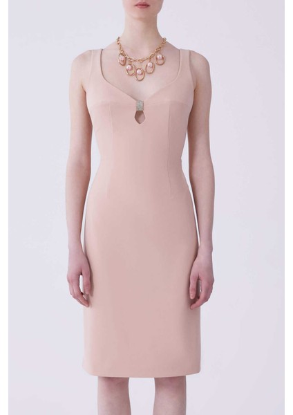 Askılı Abiye Elbise Pudra Y2111516_055