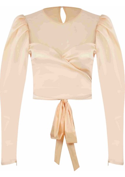 Tül Detaylı Bluz Bej K2313033_024 fırsatları