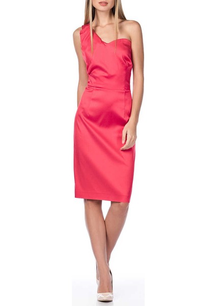 Tek Omuz Midi Boy Elbise Fuşya Y1411242_003 modelleri