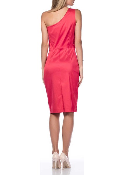 Tek Omuz Midi Boy Elbise Fuşya Y1411242_003 fırsatları