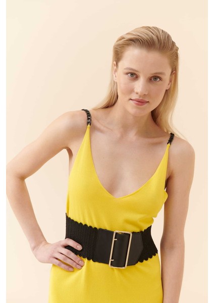 Askılı Uzun Elbise Sarı Y2271025_009 modelleri