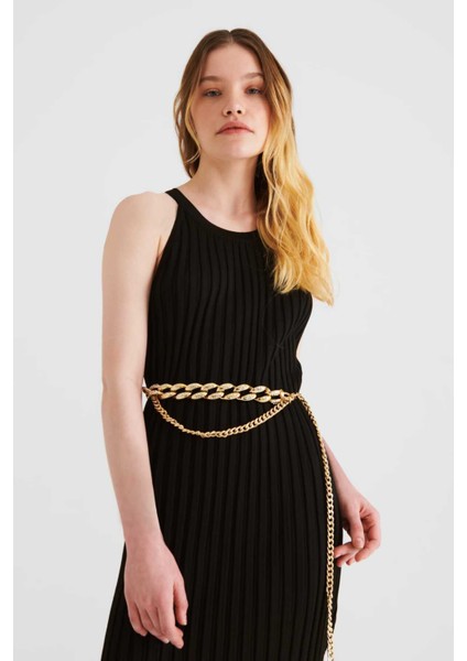 Sıfır Yaka Uzun Elbise Siyah Y2279104_001 modelleri