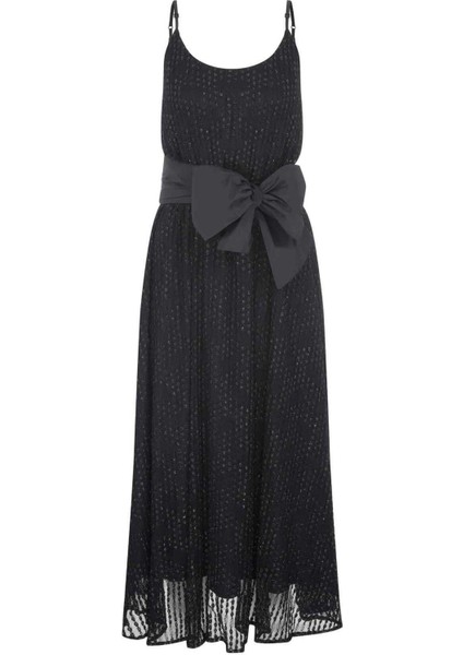 Kuşaklı Askılı Abiye Elbise Siyah Y2211528_001 fırsatları