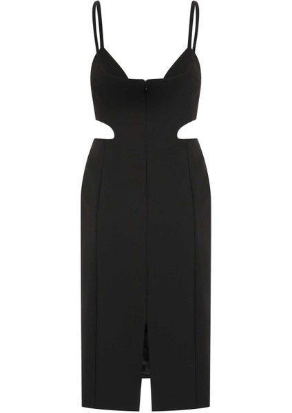 Askılı Dekolteli Abiye Elbise Siyah Y2211535_001 indirimleri