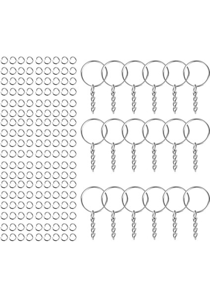 200PCS Anahtar Zincirleri Atlama Anahtarı Anahtar Anahtarlık Yapma Dıy Argent (Yurt Dışından) fiyatları