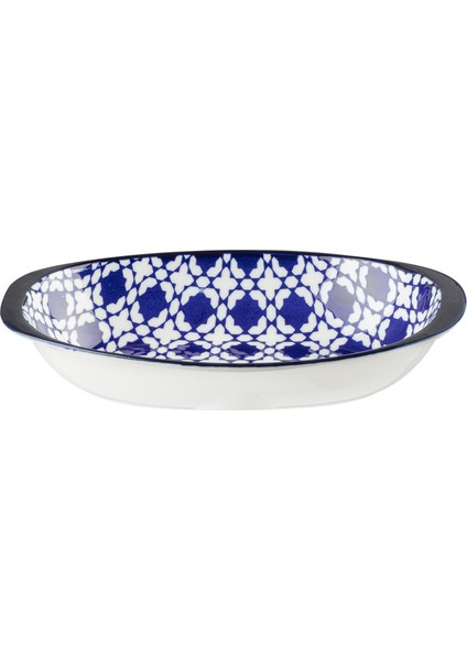 Rêve Bleu Brest New Bone China Oval Kulplu Tabak