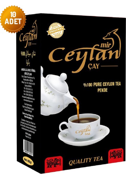 10X800 gr Ceylan Tea 800 gr Kaçak Seylan Ithal Seylan ( Ceylon ) Hediyeli Çay