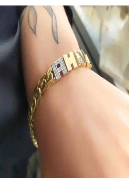 Kişiye Özel Ahmet Yazılı Oynak Isim Künye 925 Ayar Gümüş Sarı Renk Bileklik Beyaz,roze Seçeneği fiyatları