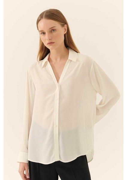 Krep Kadın Gömlek Ekru Y2313548_049 modelleri