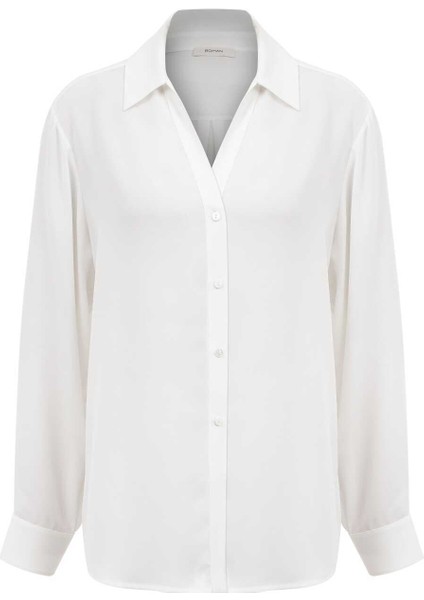 Krep Kadın Gömlek Ekru Y2313548_049 fırsatları