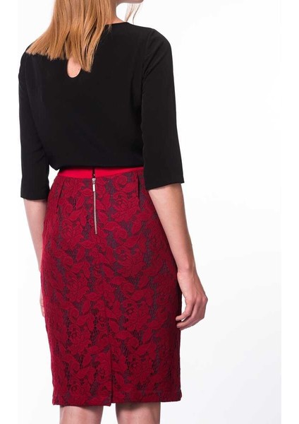 Dantel Detaylı Etek Kırmızı K1315005_006 indirimleri