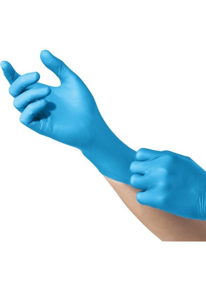 Tek Kullanımlık Lateks Mavi Pudrasız Nitril Muayne Eldiveni Small Küçük Boy - 100'LÜ Paket fiyatları