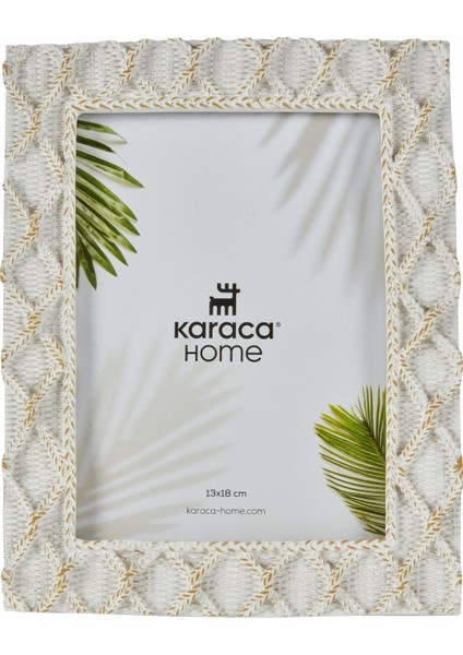 Melanie Hasır Görünümlü Fotoğraf Çerçevesi Beyaz fiyatları