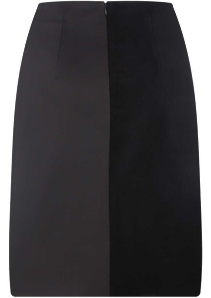 Parçalı Midi Etek Siyah K2315052_001