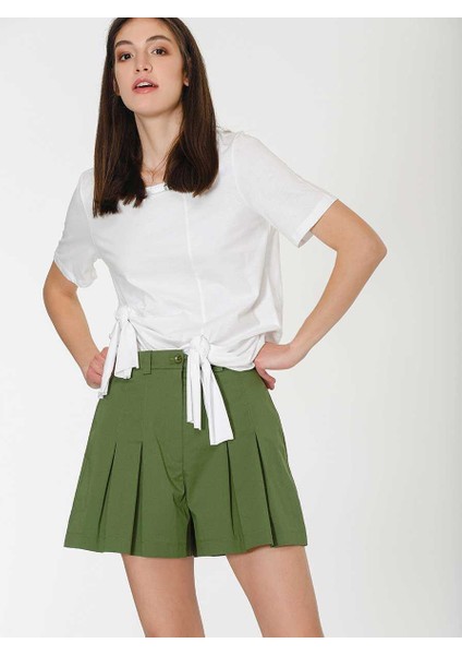 Pilise Detaylı Cepli Şort Yeşil Y1912612_012 fırsatları