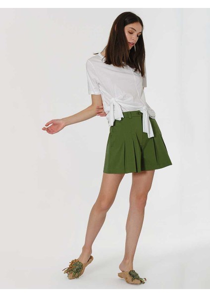 Pilise Detaylı Cepli Şort Yeşil Y1912612_012 indirimleri
