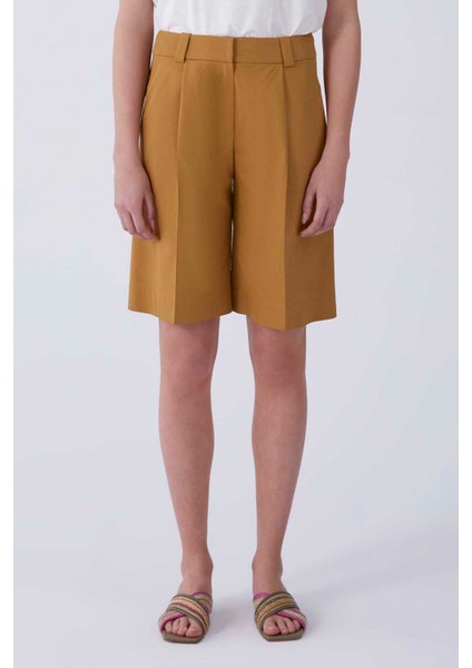 Bol Paça Bermuda Kadın Pantolon Fındık Y2112064_119