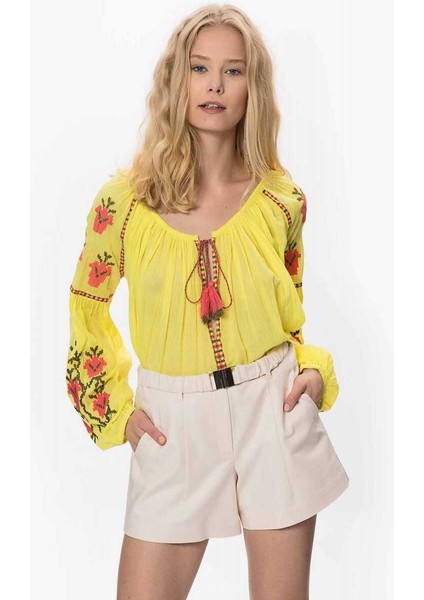 Kemerli Cep Detaaylı Şort Bej Y9912601_024 fırsatları