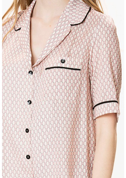 Siyah Detaylı Desenli Kadın Gömlek Orginal Y1713144_050 fırsatları