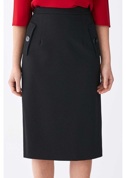 Cep Detaylı Etek Siyah K1915061_001 fırsatları