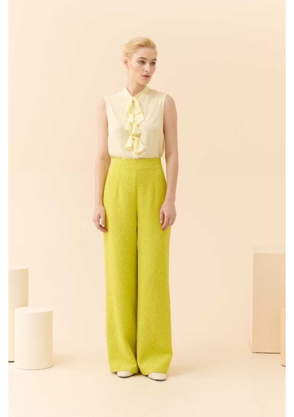 Tüvit Palazzo Kadın Pantolon Yeşil Y2312038_012