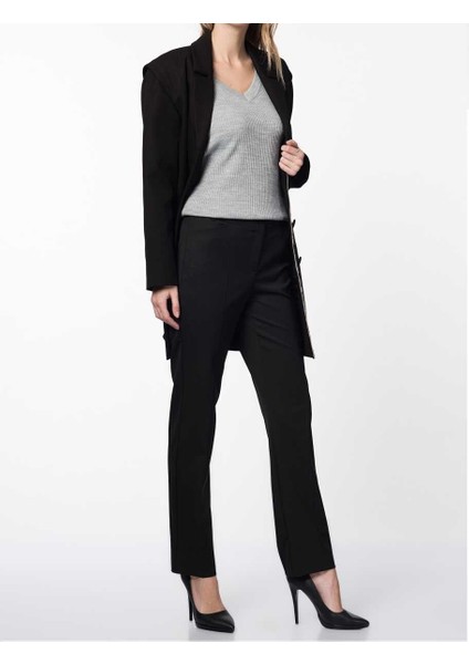 Geniş Paça Cepli Kadın Pantolon Siyah K15P2001_001 modelleri
