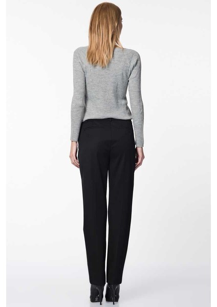 Geniş Paça Cepli Kadın Pantolon Siyah K15P2001_001 fırsatları