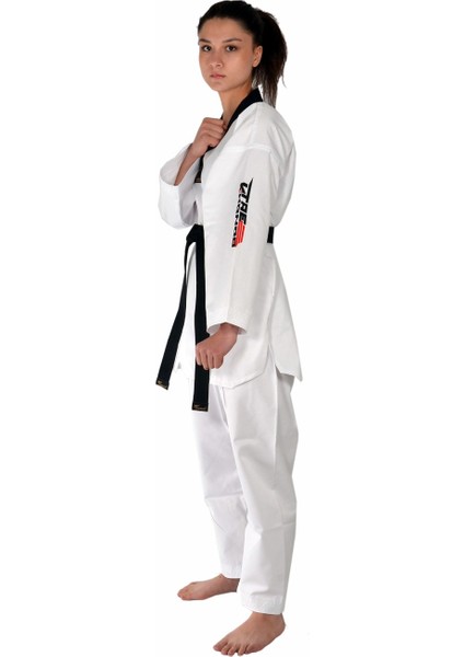 Fitilli Siyah Yaka Taekwondo Elbisesi
