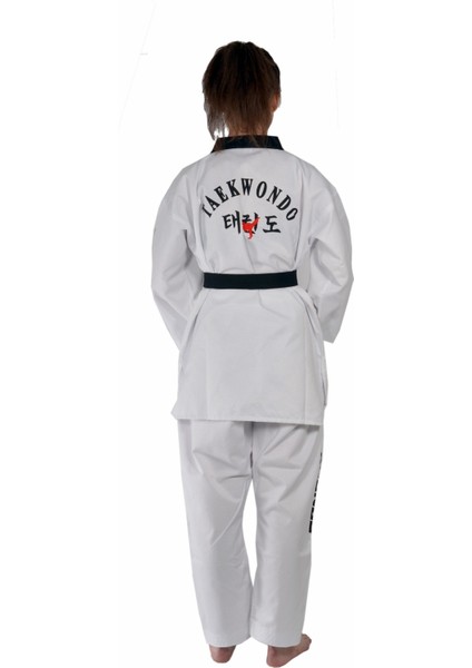 Fitilli Siyah Yaka Taekwondo Elbisesi