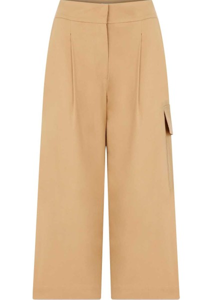 Yanları Cepli Kısa Paça Pantolon Kahve Y2312075_005