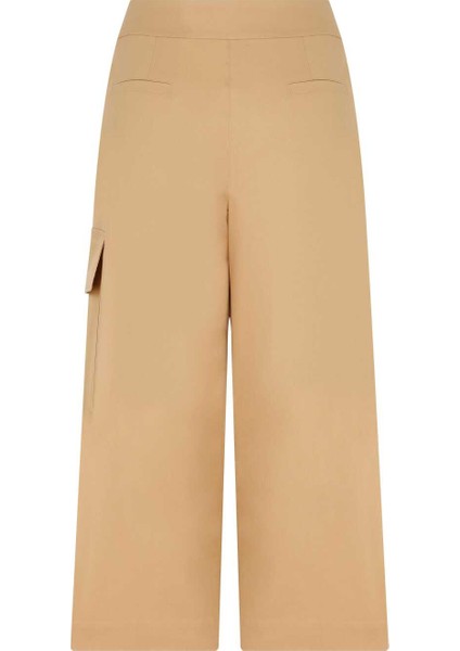 Yanları Cepli Kısa Paça Pantolon Kahve Y2312075_005