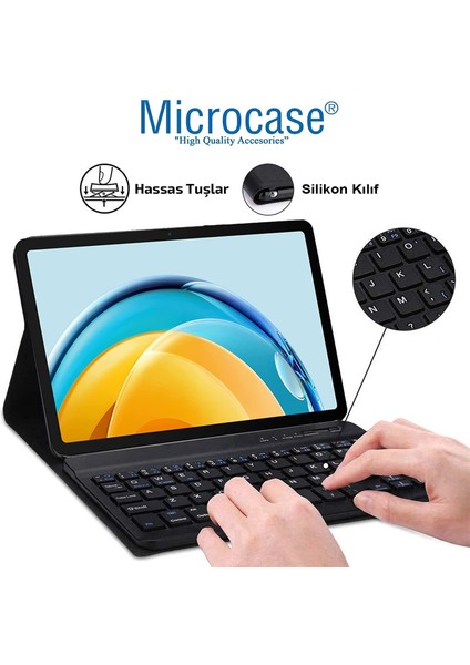 Honor Pad X8 10.1 Inch Tablet Bluetooth Klavyeli Standlı Kılıf - Bkk1