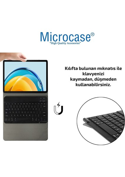 Honor Pad X8 10.1 Inch Tablet Bluetooth Klavyeli Standlı Kılıf - Bkk1