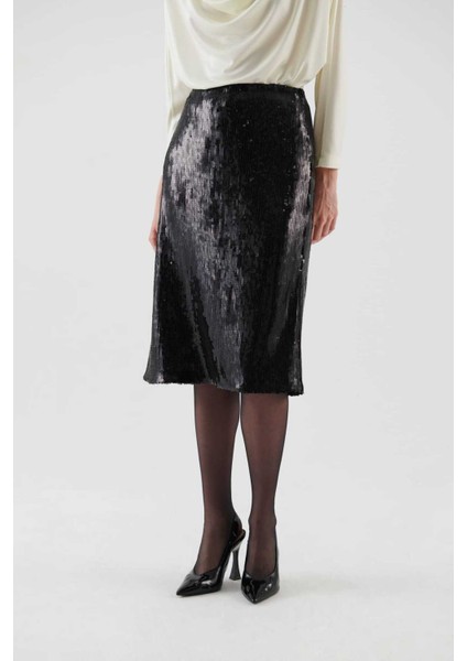 Payetli Etek Siyah K2315081_001 modelleri