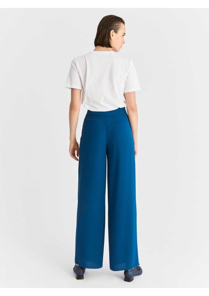 Belden Bağlamalı Kadın Pantolon Petrol K2012051_010 indirimleri
