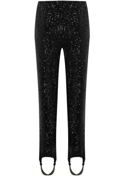 Payetli Kadın Pantolon Siyah K2312056_001 fırsatları