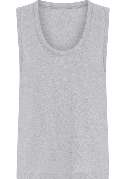 Bisiklet yakalı Kadın Atlet Gri - Melanj Y2254207_434