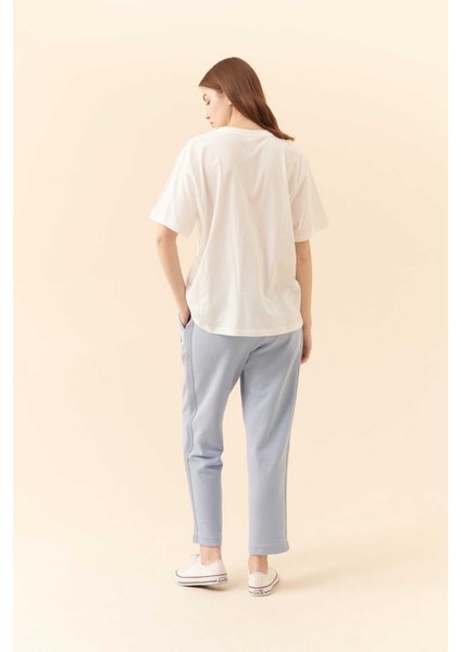 O Yaka Baskılı T-Shirt Beyaz Y2354108_002 fiyatları