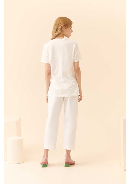 Bisiklet Yaka T-Shirt Beyaz Y2354107_002 fiyatları