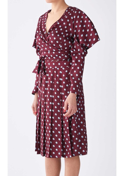 Puantiyeli Pileli Etek Bordo K1915049_008 modelleri