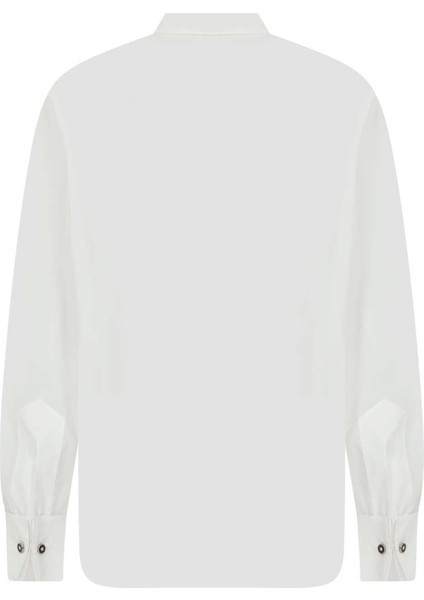 Fırfırlı Gömlek Beyaz K2333504_002