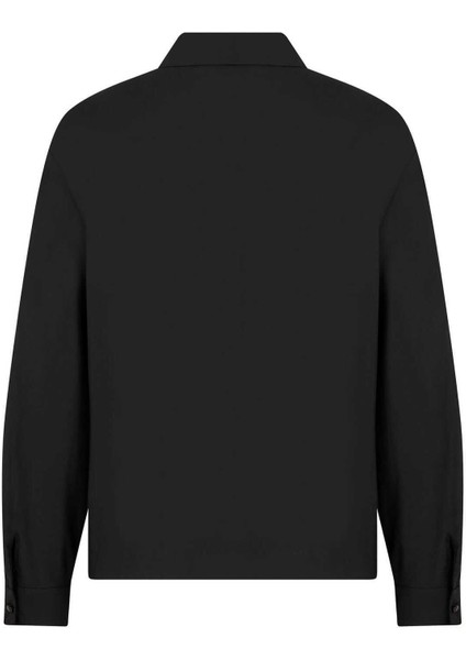 Fermuarlı Ve Cepli Kadın Gömlek Siyah K2213509_001