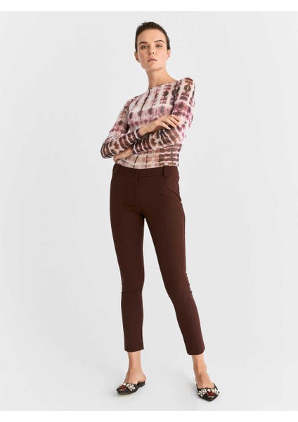 Skinny Kadın Pantolon Bordo K2012064_008 fırsatları