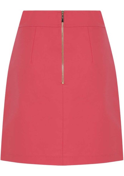 Düğmeli Mini Etek Pembe Y2215009_038