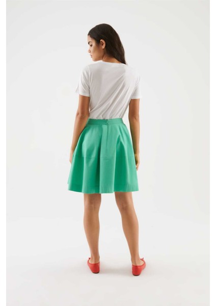 Pileli Mini Etek Yeşil Y2215051_012 fiyatları