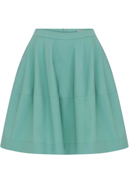 Pileli Mini Etek Yeşil Y2215051_012 fırsatları