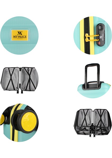 Colors Abs 2'li Valiz Seti (Kabin ve Büyük) Mint Yeşili fırsatları