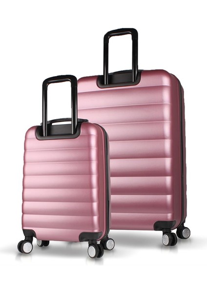 Colors Abs 2'li Valiz Seti (Kabin ve Büyük) Rose Gold